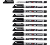 STABILO Write-4-all - Permanent Marker Pen - Fine - Pack of 10 - Black