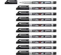 STABILO Write-4-all - Permanent Marker Pen - Medium - Pack of 10 - Black