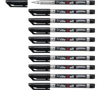 STABILO Write-4-all - Permanent Marker Pen - Superfine | Pack of 10 - Black