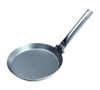Stabilotherm JÄGARSTEKPANNA ORIGINAL Carbon Steel Frying Pan with Foldable Steel Pipe Handle, for Outdoor Indoor Cooking, Camping
