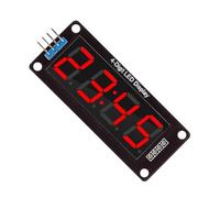 Stable 0.56Inch 4Digits Seven Segment LED Display Module Digital Tube Simple SPI Interfaces Multiple Color Optional Segment Display with Clock Colon
