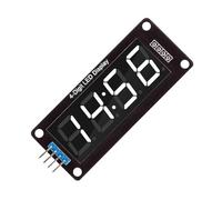 Stable 0.56Inch 4Digits Seven Segment LED Display Module Digital Tube Simple SPI Interfaces Multiple Color Optional Segment Display with Clock Colon
