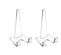 Stable Acrylic Stand for Displaying For Pictures Plates Albums Postcards and Flat Art Items Without Risk of Slipping or Tilting (B)