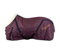 Imperial Riding IRH Super-Dry Stable Blanket 250g Extra Warm Horse Stable Blanket with Faux Fur Collar, Super Dry Material, Cross Surcingles, Tail Straps and Kick Pleat, Bordeaux, 125
