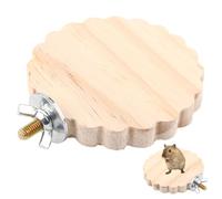 Stable Chewing Playing Toy - Bird Pedestals, Single Gnawing Post for Small Cockatiels, Grasping Bar with Steel Washers, Aviary, Landing Ledge for Parlours, Balconies and Sheds