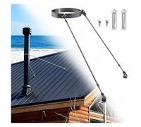 Stable Chimney Pipe Bracket for FireplaceWind & Snow Resistant Custom Fit 9" (229mm) Flue Support Roof/Wall Draina Tube Clamp Enhanced Stability