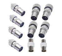 Stable Connection Antenna Adapter Set 10 Pcs Male & Female Coaxial Antenna Connector Cable Connection