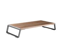Stable Dark Wood Laptop Riser & Multi-Use Cellphone Holder - Adjustable Computer Stand for Home, Office, and Dorm - Perfect for Keyboards & Workstations
