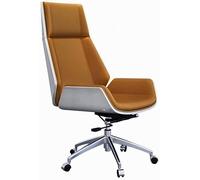 Stable Light Luxury Leather Office Chair，Creative High Back Executive Desk Chair，Easy to Assemble Computer Chair with Five-Star Feet Mobile