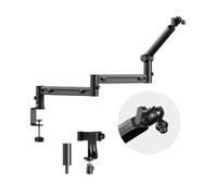 Stable Microphone Mount Stand 3 Joint Articulating Arm with Cable Routing Adjustable Microphone Adjustable Boom Arm with Cable Management for Podcasting and Streaming
