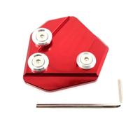 Stable parking bracket Motorcycle Kickstand Foot Side Stand Extension Pad Support Plate Enlarge For Yamaha SMAX155 2013-2021(Rosso)
