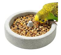 Stable Parrot Feeder Bowls - Natural Volcanic Rock Bird Food Dish