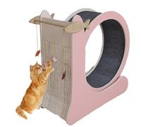 Stable&Quiet Cat Exercise Wheel, 60cm Sturdy Cat Running Wheel with Carpeted Runway, Lock & Minimized Gapdesign, Cat Treadmill Wheel for Cats Daily Exercise and Weight Loss