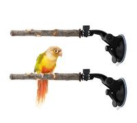 Stable Suction Perch with Wooden Handle Portable Parakeet Accessory Parakeet Accessories for Budgies,