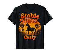Stable Vibes Only Equestrian Horse Art T-Shirt