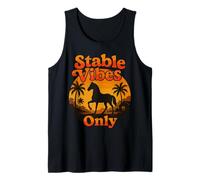 Stable Vibes Only Equestrian Horse Art Tank Top