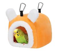 Stable Warm Bird Nest - Winter Plush Comfortable Bird House with Strong Load-Bearing Mat & Wide Entry for Cage Accessories, Medium Birds Bed for Cockatiel Quaker (S)