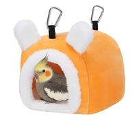 Stable Warm Bird Nest - Winter Plush Comfortable Bird House with Strong Load-Bearing Mat & Wide Entry for Cage Accessories, Medium Birds Bed for Cockatiel Quaker (M)