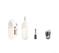 Stable Wireless Lavalier Microphone For Teaching Presentations And Guided Activities With Ergonomic Design And Clear Audio Output(White)