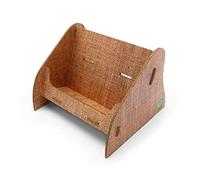 stableco 1 x ecological brochure stand DIN A6 horizontal with 1 compartment stable flyer stand in natural design No Plastic Just Paper! sustainable brochure holder, postcard stand quick to set up