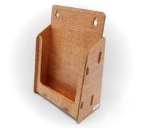 stableco 1x Ecological Wall Brochure Stand DIN A5 Vertical 1 Compartment Indoor Wall Brochure Holder Natural Design No Plastic! Just Paper! Sustainable Wall Flyer Holder Flyer Stand Wall Mounting