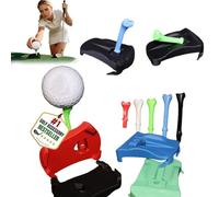 Stablegolf Mat Tee Base,Artificial Hinged V3 - Unbreakable Driving Range Platform with Adjustable Pre-Cut Tee Variety Packs Set,For All-Weathe Outdoor Indoor Winter Turf Home Training(Blue,1PC)