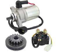 STABSOLI Starter Motor & Gear & Relay for Can-Am DS70 DS90 DS90 X 2008-2023, DS70 DS90 DS90 X MINI 2014-2015, MINI DS70 DS90 X 4T 2008, V31200DGF020LL V31200DGF000