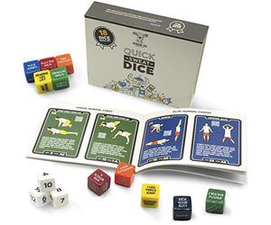 Stack 52 Quick Sweat Fitness Dice. Bodyweight Exercise Workout Game. Designed by a Military Fitness Expert. Video Instructions Included. No Equipment Needed. Burn Fat Build Muscle. (2019 Box Set)