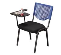 Stack Chairs for Conference Waiting Room with Right-Handed Tablet Arm - 4 Pack Gray Guest Reception Executive Office Seating