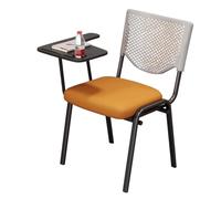 Stack Chairs for Conference Waiting Room with Right-Handed Tablet Arm - 4 Pack Gray Guest Reception Executive Office Seating