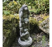 Stack Of 3 Wise Monkeys Garden Ornament