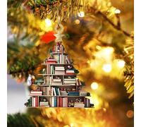 Stack of Books Christmas Trees Signs, Desktoptree Ornament Bookish Gifts for Book Lovers, Librarians, Reader, Bookworm, Bookclub, Cute Present Ideas for Friend