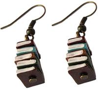 Stack Of Books Drop Earrings Book Pendant Earrings Retro Novelty Library Pendants Earrings Book Lover Jewelry Gifts Practical design