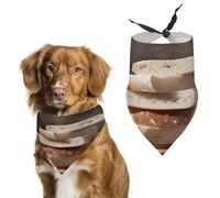 Stack of Bread Slices Pet Scarf Adjustable Pet Accessories Triangular Scarf Washable Floral Print Puppy Bib Bandana Stylish Comfortable Cat Scarves for Holiday Scarfs