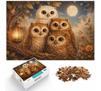 Stack of Cute Owls 1000 Piece Jigsaw, New Year Gift, 1000pcs (52x38cm)