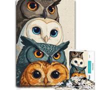 Stack of Cute Owls Picture Puzzle for Adults, 1000 PCS