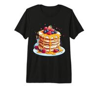 Stack of Pancakes Strawberry & Blueberries Breakfast Lovers Premium T-Shirt