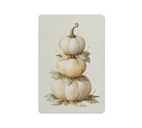 Stack of Three Pumpkins Tin Metal Signs Wall Art Decorations for Bar Pub Club Cafe Room Farmhouse White 30x20cm