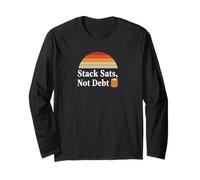 Stack sats not debt save invest crypto freedom bitcoin Long Sleeve T-Shirt