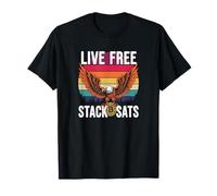 Stack sats not debt save invest crypto freedom bitcoin T-Shirt