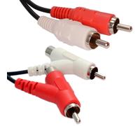 Stackable 2 x RCA Phonos to Phonos Audio Cable 0.5m 50cm