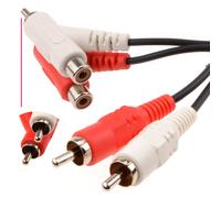 kenable Stackable 2 x RCA Phonos to Phonos Audio Cable 1m [1 metres]