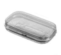 Stackable 304 Stainless Steel Cutlery Storage Box with LeakProof Mesh Drain Holes, Reinforced Base for Stability, and Easy Access Lid for Kitchen Organization (S)