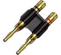 Stackable 4mm Banana Jack Insulated Speaker Connectors for Home Theatre Amplifiers Sound Systems for Easy Daisy Chain Setup(Black)