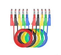 Stackable 4mm Banana to Banana Test Probes, 100 cm Flexible PVC Cable with Nickel-Plated Copper Tips for Multimeters and Test Meters