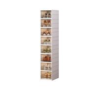 Stackable 8 Tier Shoe Rack with Lid Plastic Shoe for Entryway No Assembly Required Versatile Storage Solution Perfect for Home & Office Use