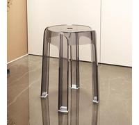 Stackable Acrylic Bar Stools - Backless Transparent Dining Stools for Indoor Outdoor Use - Set of 6