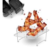 Stackable Airfryer Rack with Double Basket - Airfryer Accessory Set, Multilayer Drying Tray, Airfryer Insert Rack, Cooking Cooling Drying Tool | Kitchen Appliance Gadget for All Brands