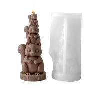 Stackable Animal Silicone Moulds - Cute Stackable 3D Reusable Mould | For Creative Candle Making - For Birthday Party Office Living Room Bedroom School Dorm and Use