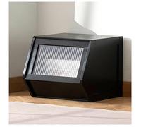 Stackable Bamboo Sto Boxes Versatile Bamboo Sto Cabinet with Doors Ideal for Boo ac Toys and More Slish Black 35×31cm 14×12in